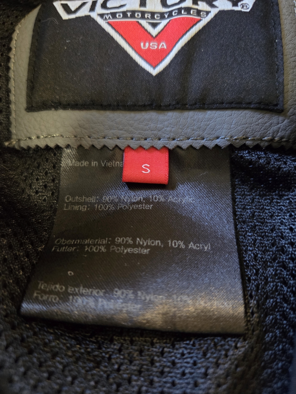 Victory Motorcycles Small Black Riding Jacket - Picture 7 of 13